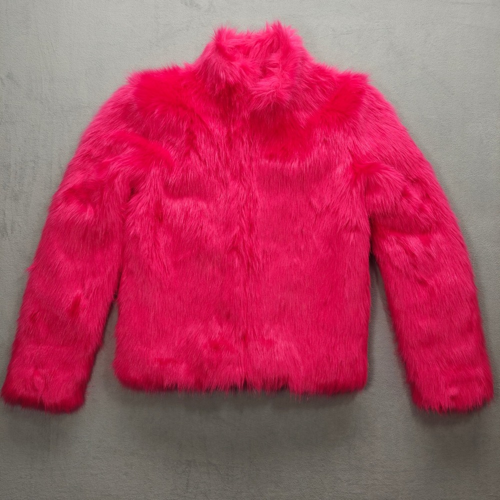 BlackMilk Barbie Pink Faux Fur Jacket Furbulous Womens Size 6 Pink Festival Rave